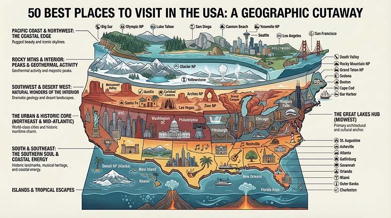 Podcast-1: 50 Best Places to Visit in the USA