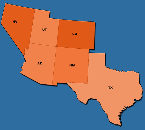 Southwest Region of the United States
